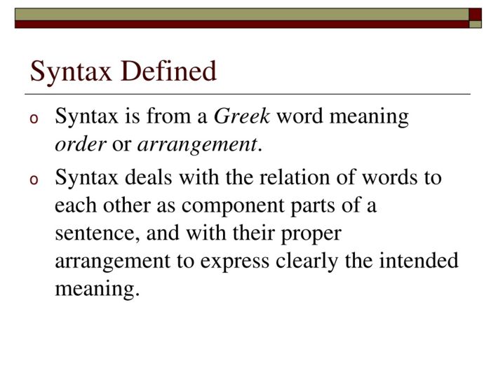 Types of syntax ap lang