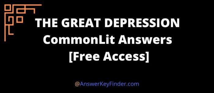 An overview of the great depression commonlit answer key