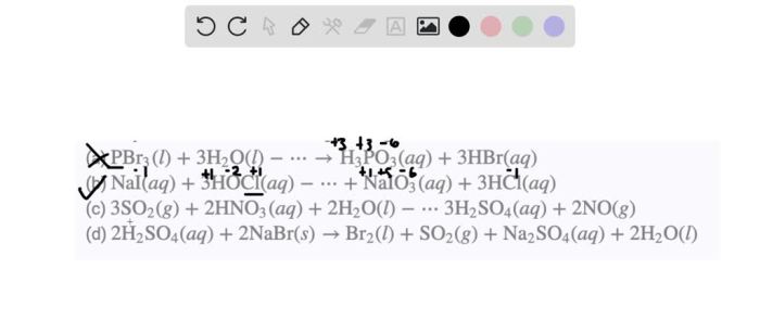 Indicate whether the following balanced equations involve oxidation-reduction