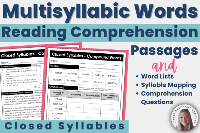 Syllables multisyllabic